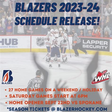 blazers schedule|kamloops blazers schedule 2022 2023.
